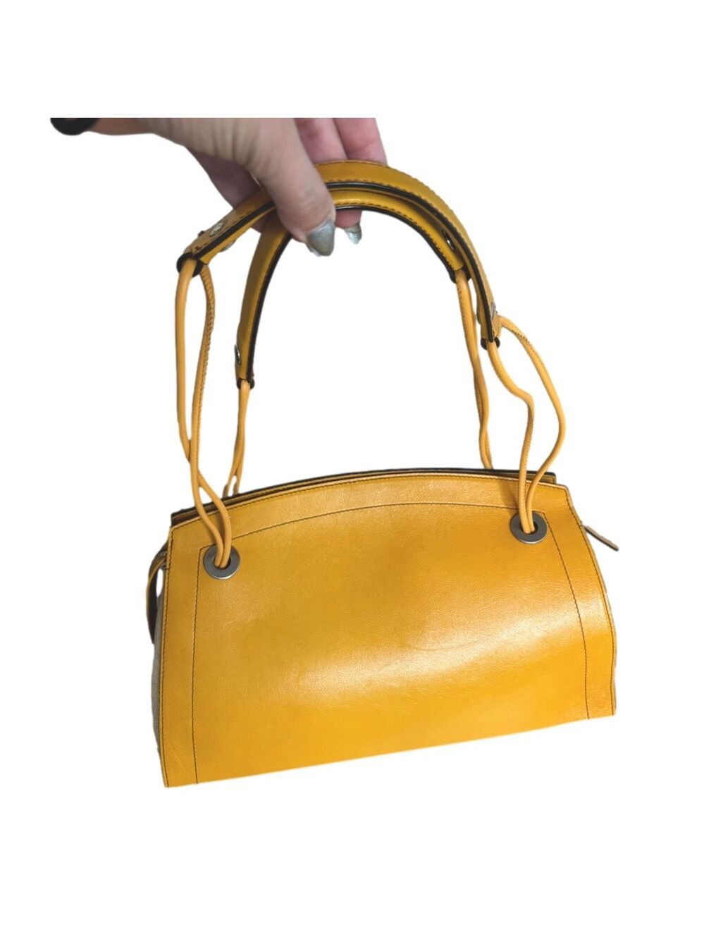 Hogan by Tod’s Mustard Leather Shoulder Bag - Picture 4 of 9